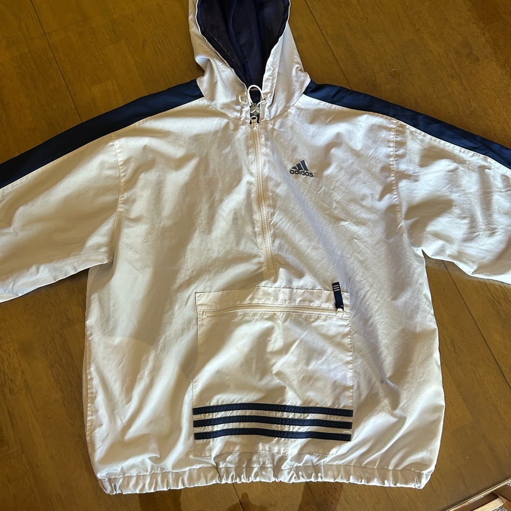 Adidas Kids White and Black Jacket